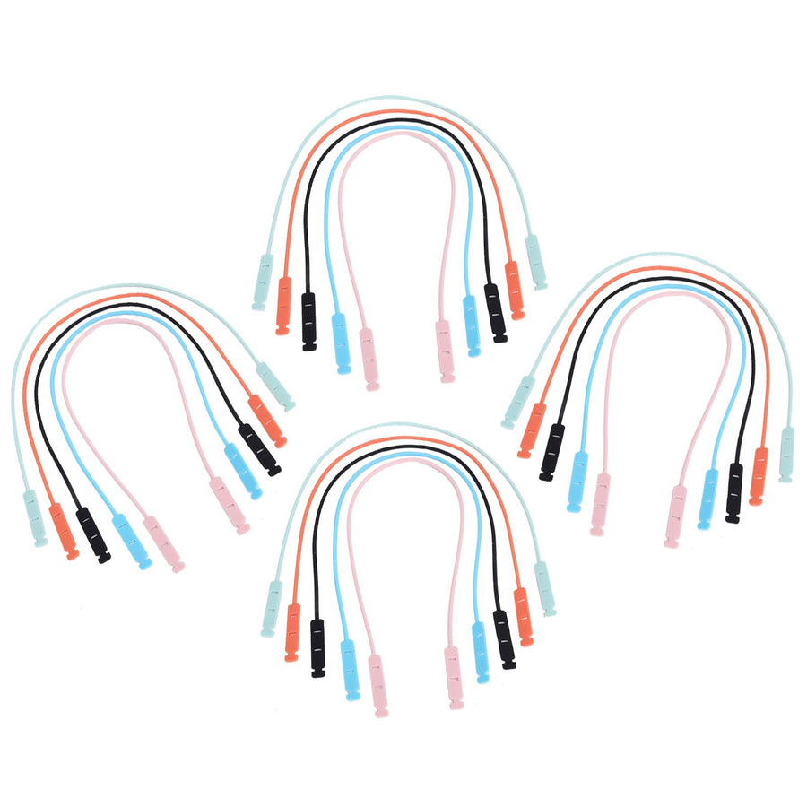 4Set Universal Soft Silicone Elastic MouthMuffle Strap Belt for Doctor Nurse Teacher Use
