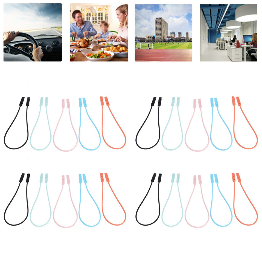 4Set Universal Soft Silicone Elastic MouthMuffle Strap Belt for Doctor Nurse Teacher Use
