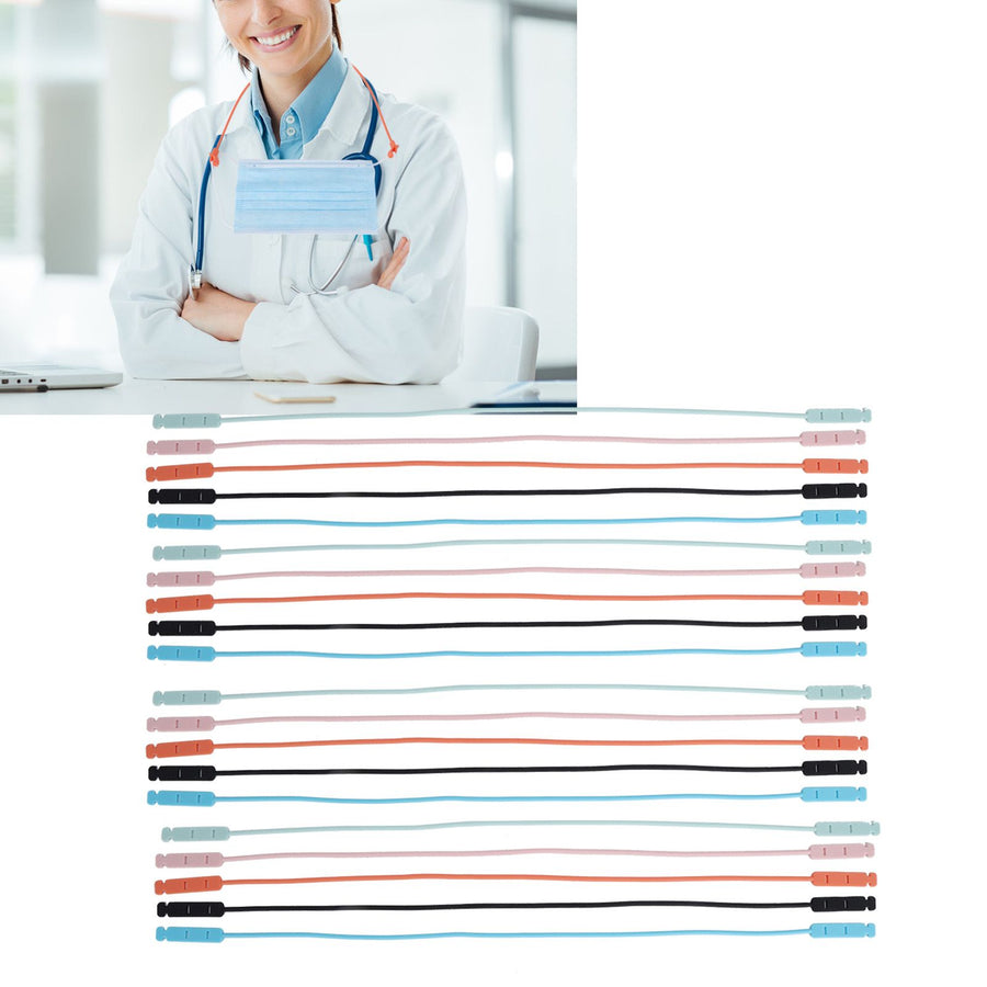 4Set Universal Soft Silicone Elastic MouthMuffle Strap Belt for Doctor Nurse Teacher Use