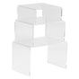 3pcs / Set Acrylic Doll Toy Figure Display Riser Rack Transparent Jewelry Display Stand