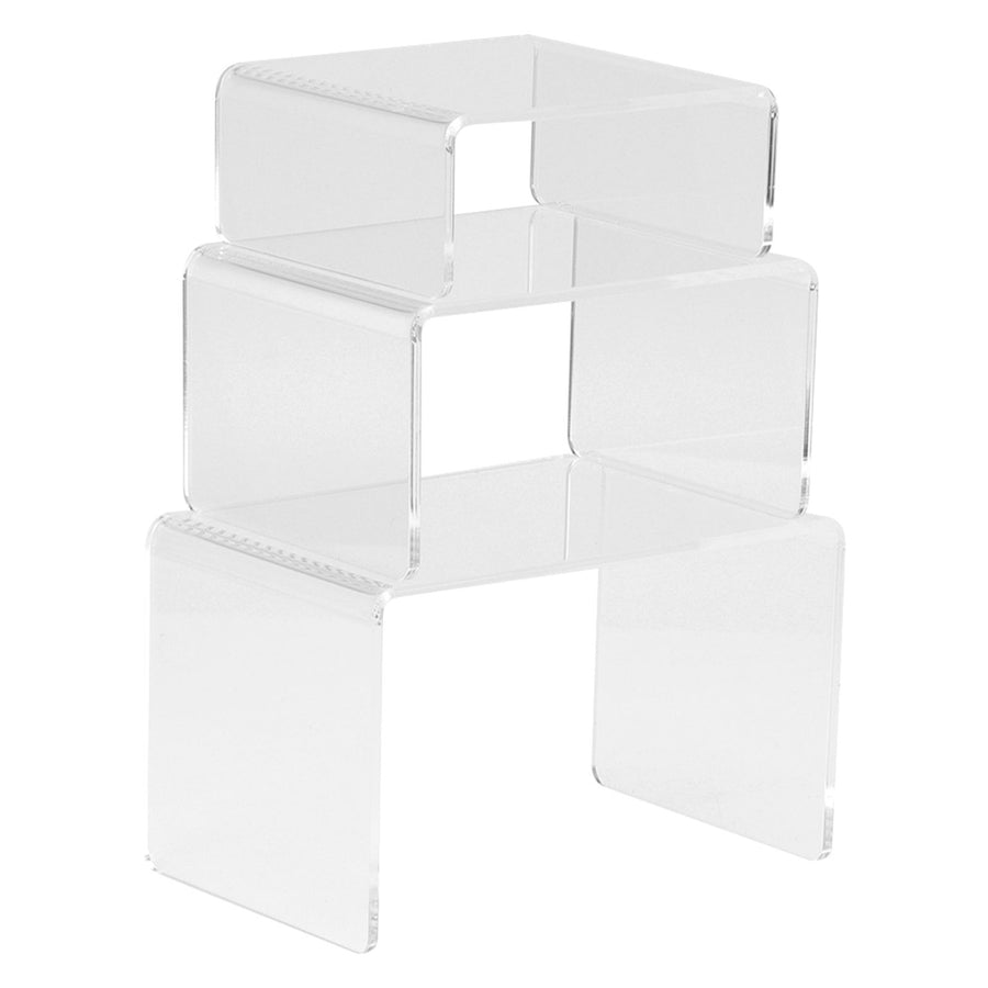 3pcs / Set Acrylic Doll Toy Figure Display Riser Rack Transparent Jewelry Display Stand