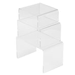 3pcs / Set Acrylic Doll Toy Figure Display Riser Rack Transparent Jewelry Display Stand