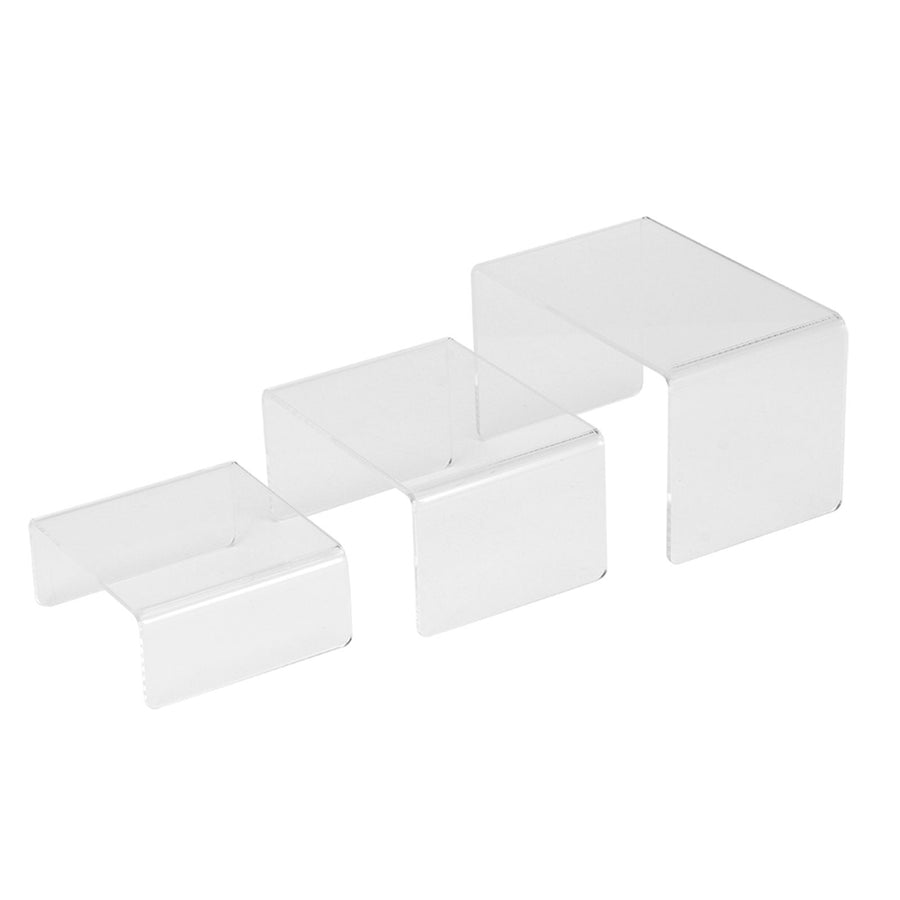 3pcs / Set Acrylic Doll Toy Figure Display Riser Rack Transparent Jewelry Display Stand