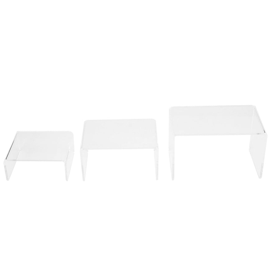 3pcs / Set Acrylic Doll Toy Figure Display Riser Rack Transparent Jewelry Display Stand