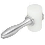 Leather Craft Hammer DIY Handcraft Hand Made Nylon Carving Engraving Punching Tools(Aluminum Alloy Handle DoubleHead White )