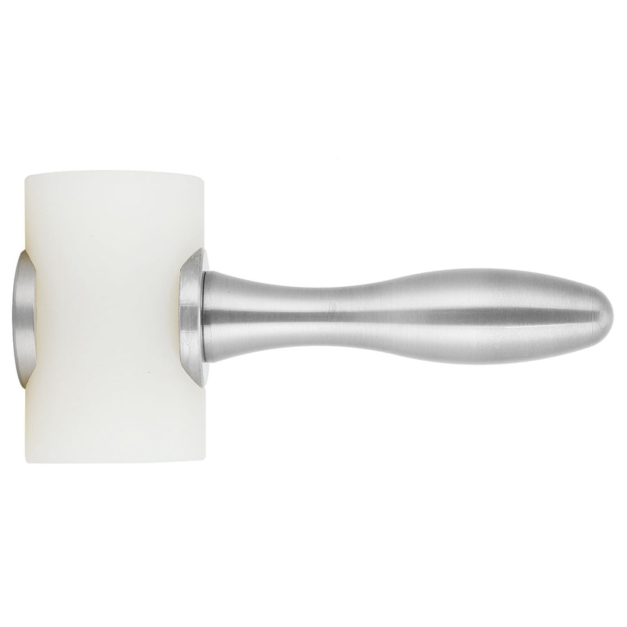 Leather Craft Hammer DIY Handcraft Hand Made Nylon Carving Engraving Punching Tools(Aluminum Alloy Handle DoubleHead White )