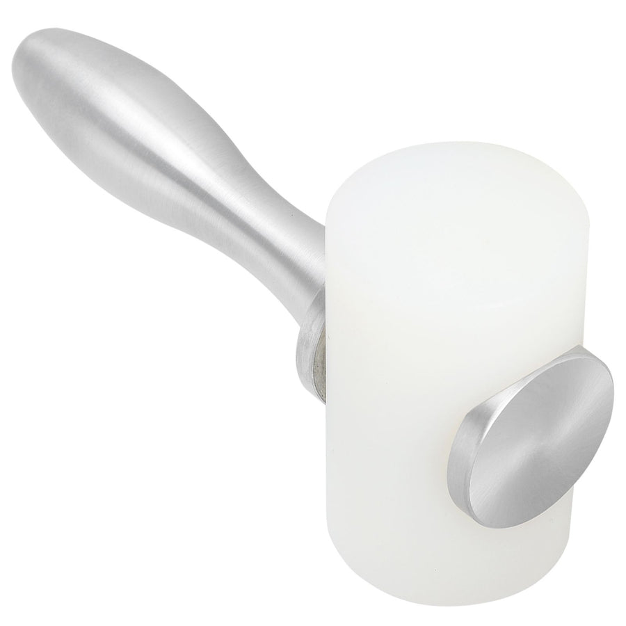 Leather Craft Hammer DIY Handcraft Hand Made Nylon Carving Engraving Punching Tools(Aluminum Alloy Handle DoubleHead White )