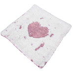 Pillow Case Sequins Suede Fabric Cushion Covers with Zipper for Home Sofa Bed Decoration(Pink White )