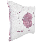 Pillow Case Sequins Suede Fabric Cushion Covers with Zipper for Home Sofa Bed Decoration(Pink White )