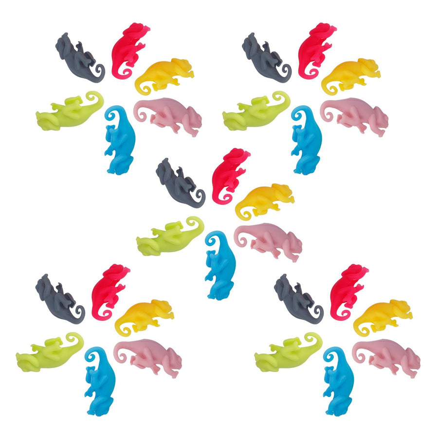 5Set Drink Markers Cute Animal Shaped Silicone Wine Glass Tag Identifier Drinkware Tools