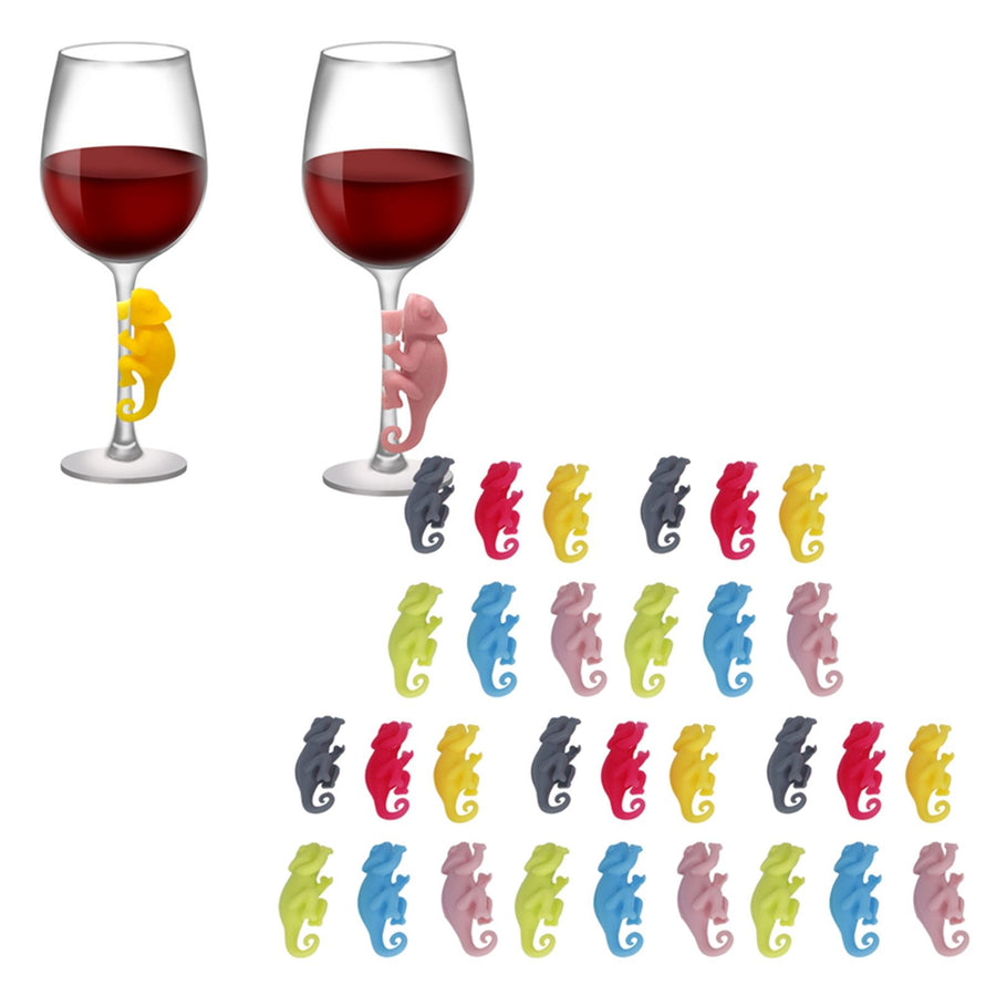 5Set Drink Markers Cute Animal Shaped Silicone Wine Glass Tag Identifier Drinkware Tools