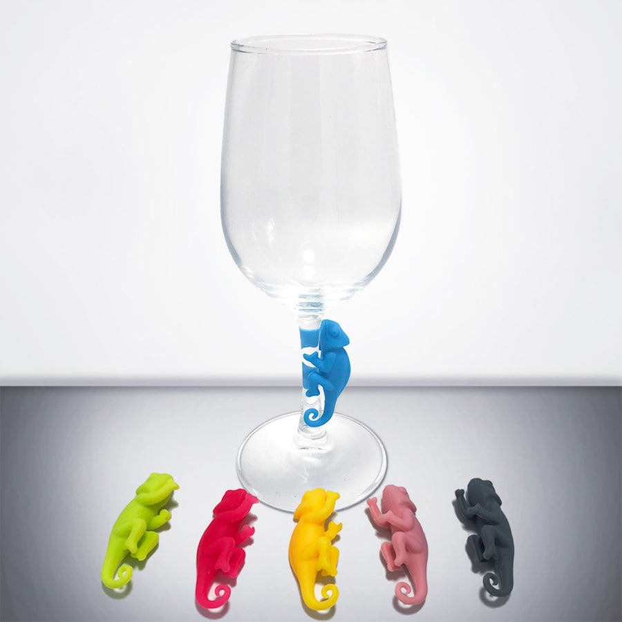 5Set Drink Markers Cute Animal Shaped Silicone Wine Glass Tag Identifier Drinkware Tools