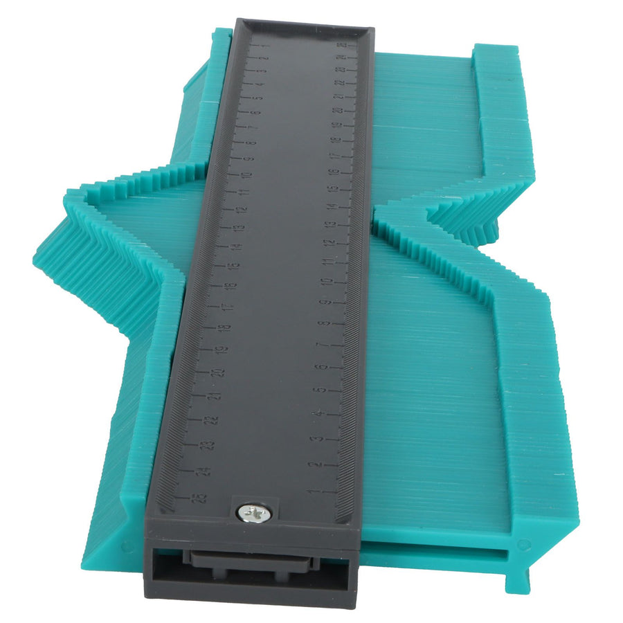 Contour Ruler Duplicator with Lock Irregular Outline Measuring Tool Carpentry AccessoryGreen L 250mm / 10in