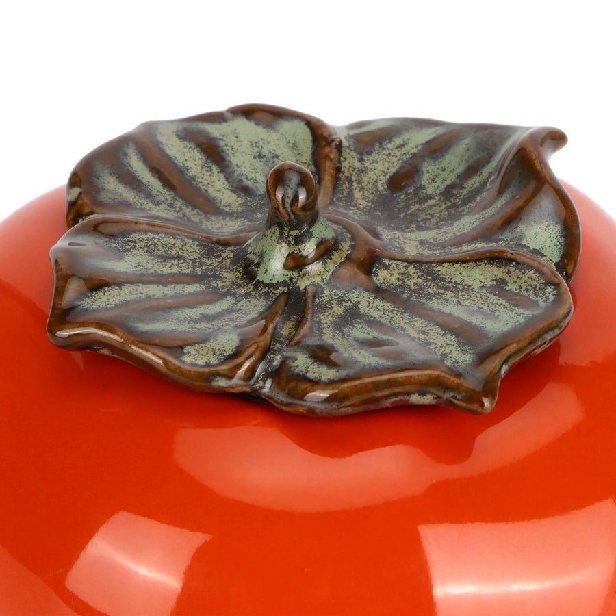 2pcs Tea Storage Pot Ceramics Persimmon Coffee Nut Sealed Containers Kitchen Decoration