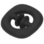 Silicone Hand Grip Hand Muscle Exercise Strength Training Massage Grip Stress Relief Toy(Black )