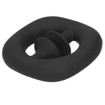 Silicone Hand Grip Hand Muscle Exercise Strength Training Massage Grip Stress Relief Toy(Black )