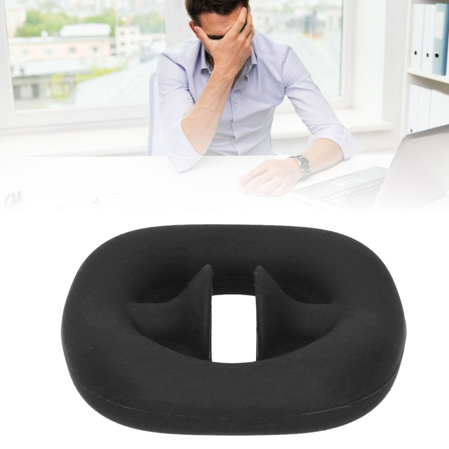 Silicone Hand Grip Hand Muscle Exercise Strength Training Massage Grip Stress Relief Toy(Black )