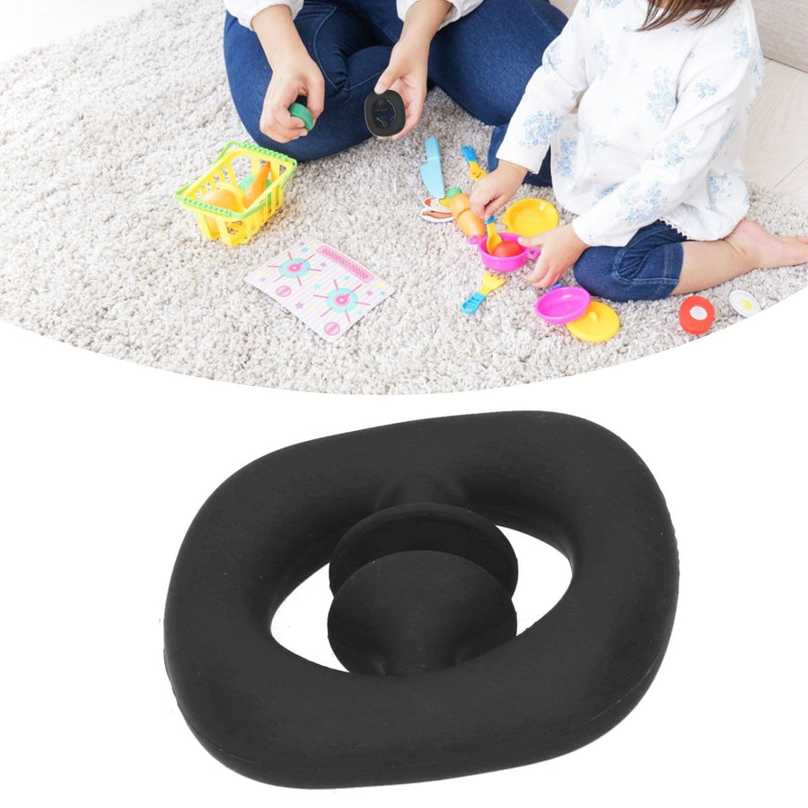 Silicone Hand Grip Hand Muscle Exercise Strength Training Massage Grip Stress Relief Toy(Black )