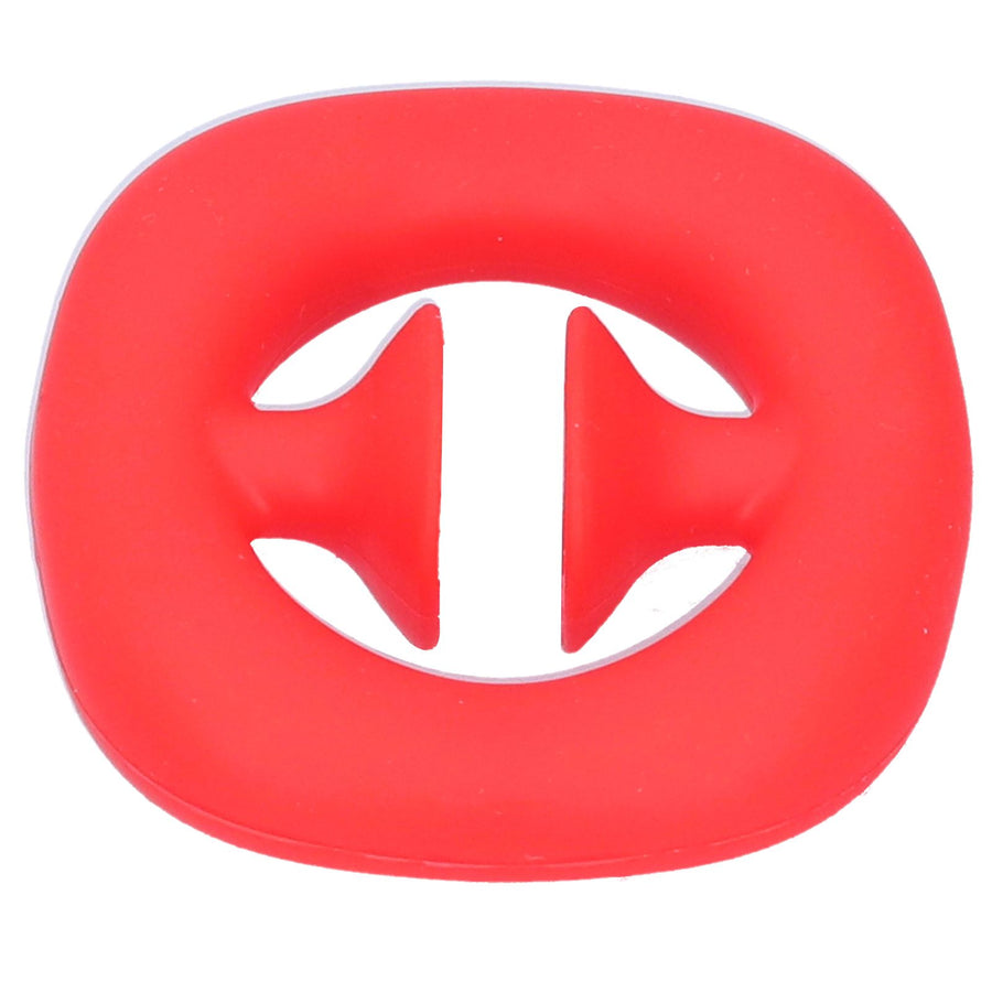 Silicone Hand Grip Hand Muscle Exercise Strength Training Massage Grip Stress Relief Toy(Red )