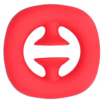 Silicone Hand Grip Hand Muscle Exercise Strength Training Massage Grip Stress Relief Toy(Red )