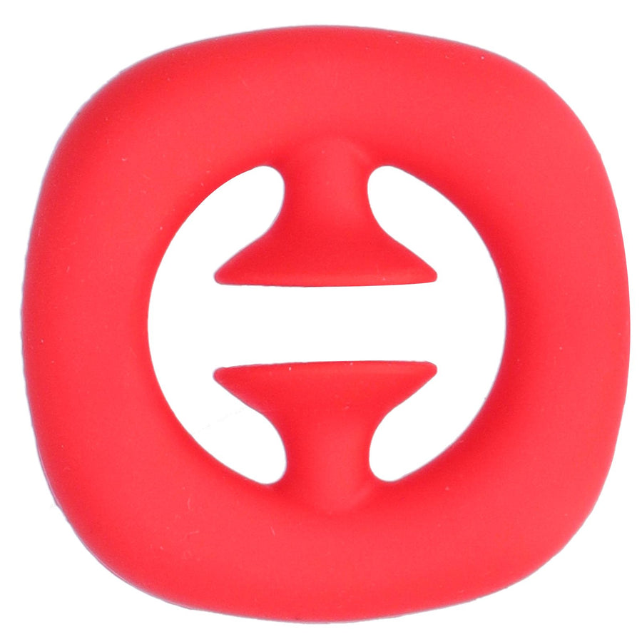Silicone Hand Grip Hand Muscle Exercise Strength Training Massage Grip Stress Relief Toy(Red )