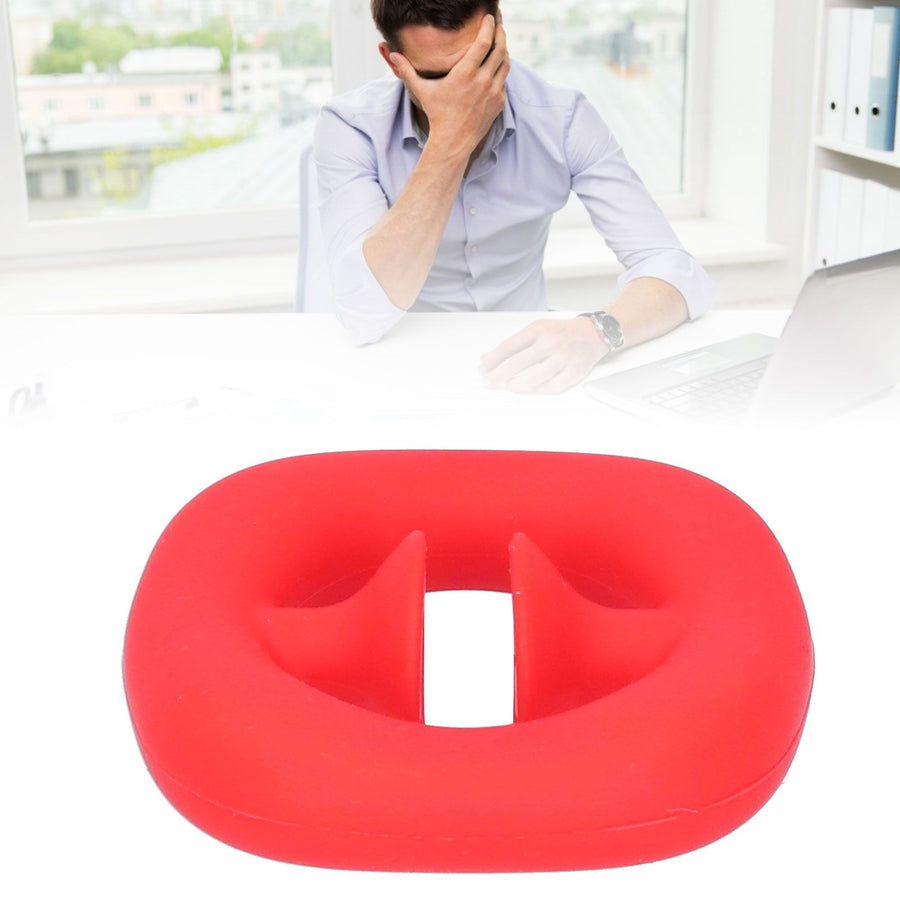 Silicone Hand Grip Hand Muscle Exercise Strength Training Massage Grip Stress Relief Toy(Red )