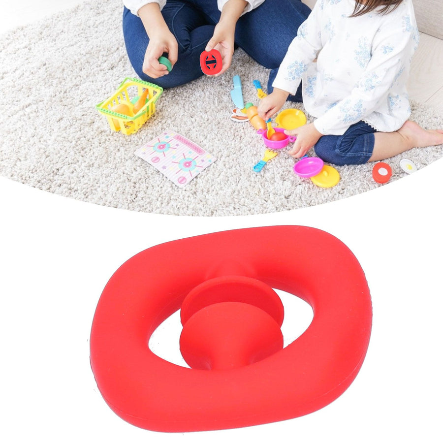 Silicone Hand Grip Hand Muscle Exercise Strength Training Massage Grip Stress Relief Toy(Red )