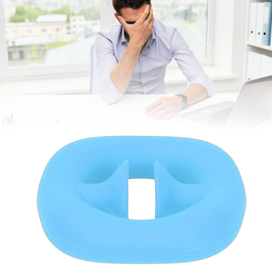 Silicone Hand Grip Hand Muscle Exercise Strength Training Massage Grip Stress Relief Toy(Blue )