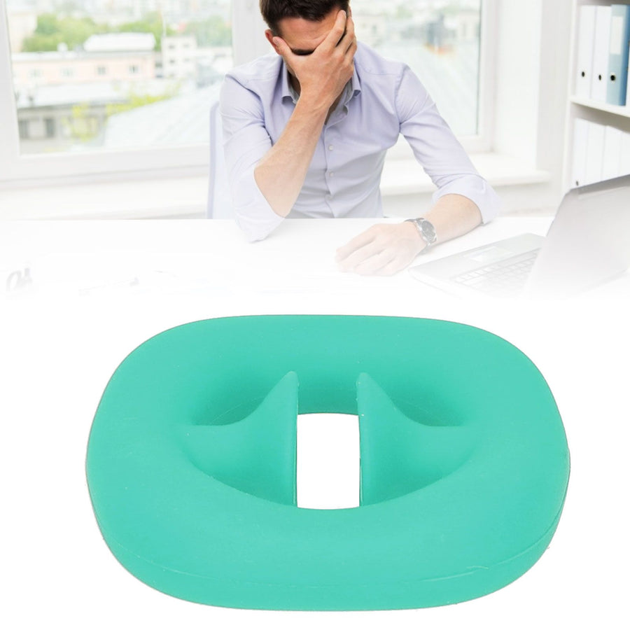 Silicone Hand Grip Hand Muscle Exercise Strength Training Massage Grip Stress Relief Toy(Green )