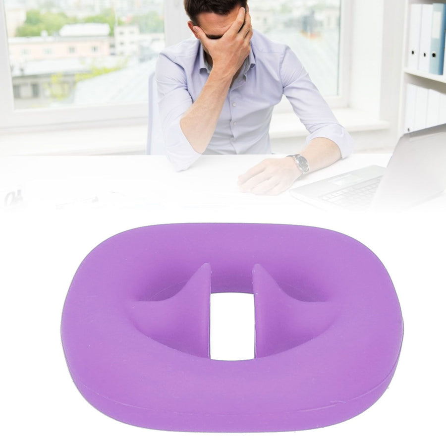 Silicone Hand Grip Hand Muscle Exercise Strength Training Massage Grip Stress Relief Toy(Purple )