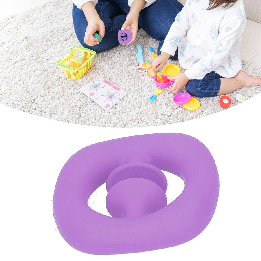 Silicone Hand Grip Hand Muscle Exercise Strength Training Massage Grip Stress Relief Toy(Purple )