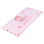 Cooling Pillow Folding Temperature Reduction Ice Crystal Napping Pillow for Children AdultsLittle Girl Pink Background