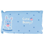Cooling Pillow Folding Temperature Reduction Ice Crystal Napping Pillow for Children AdultsRabbit Blue Background