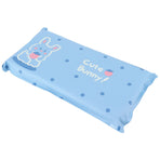 Cooling Pillow Folding Temperature Reduction Ice Crystal Napping Pillow for Children AdultsRabbit Blue Background