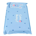 Cooling Pillow Folding Temperature Reduction Ice Crystal Napping Pillow for Children AdultsRabbit Blue Background