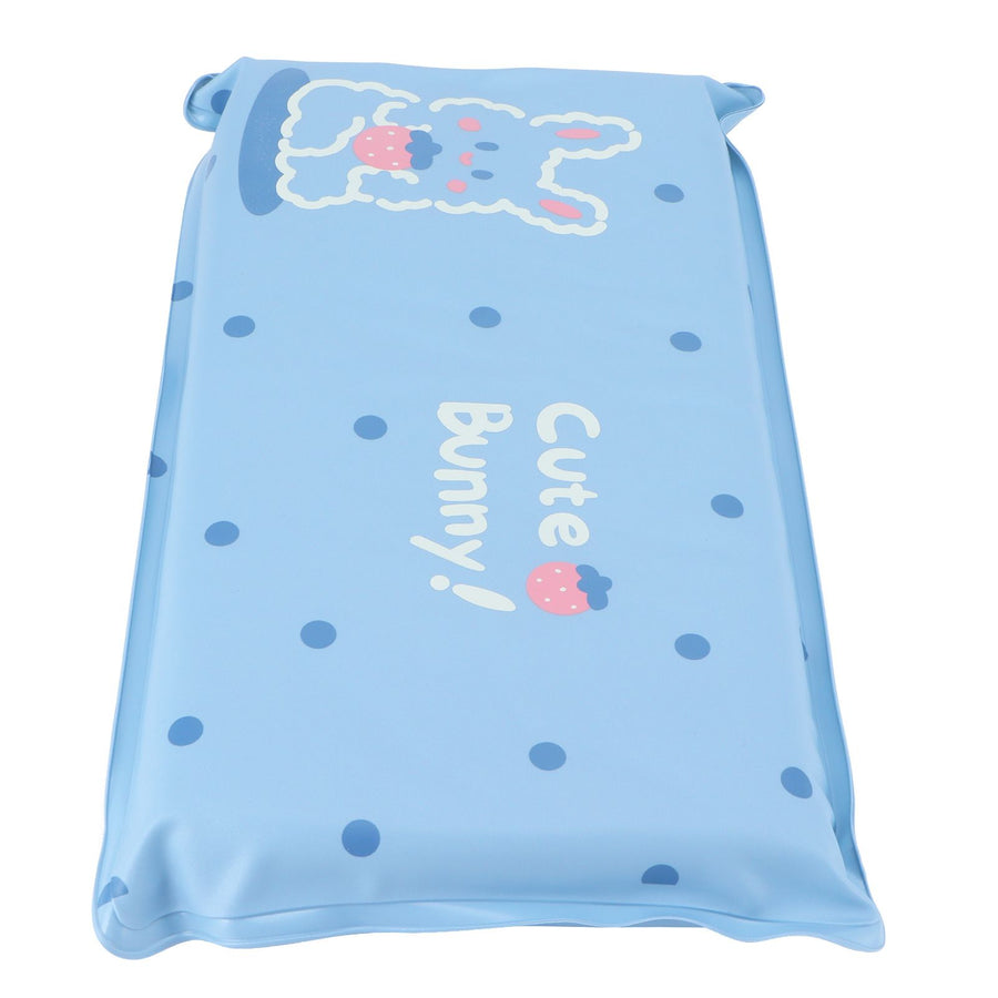 Cooling Pillow Folding Temperature Reduction Ice Crystal Napping Pillow for Children AdultsRabbit Blue Background