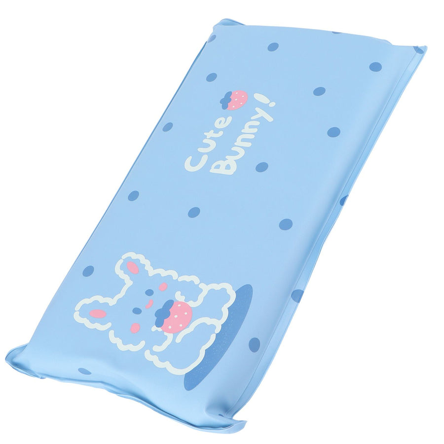 Cooling Pillow Folding Temperature Reduction Ice Crystal Napping Pillow for Children AdultsRabbit Blue Background