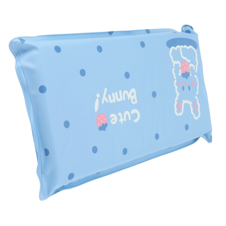 Cooling Pillow Folding Temperature Reduction Ice Crystal Napping Pillow for Children AdultsRabbit Blue Background