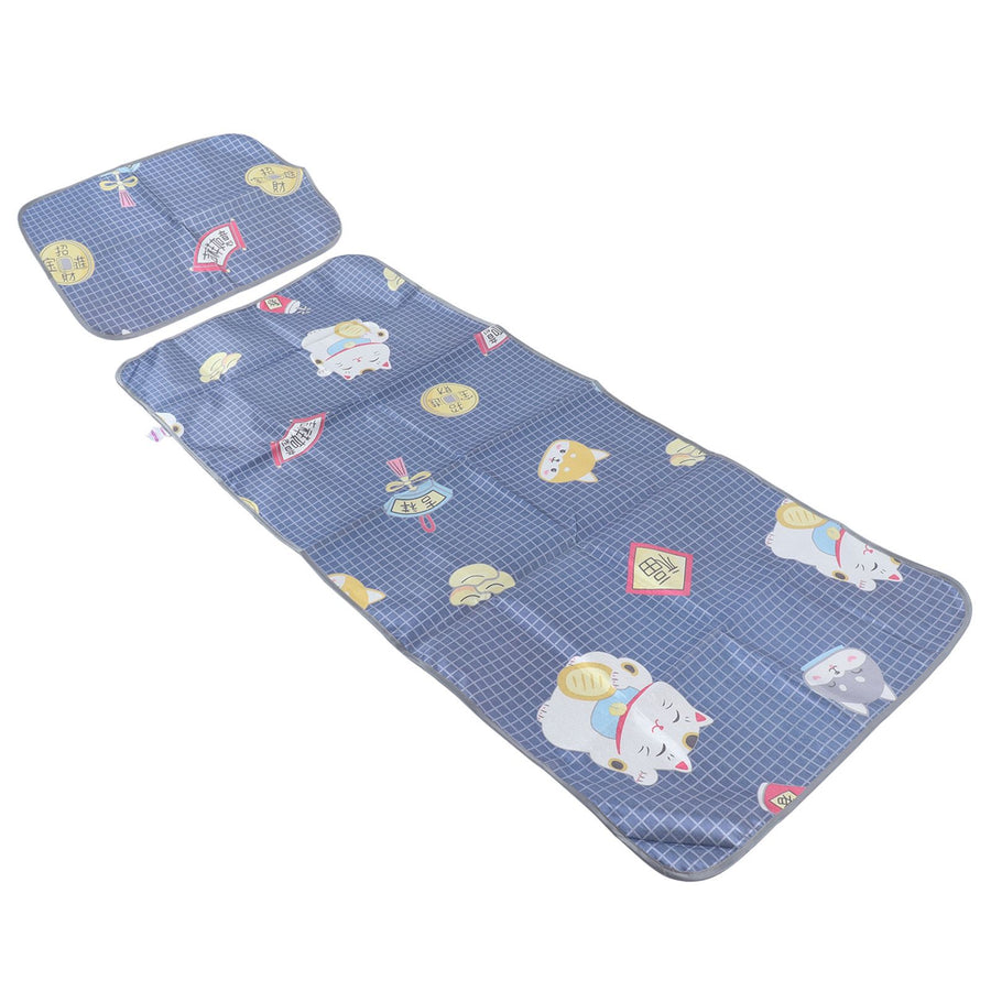 Summer Cool Mat Washable Folding Sleeping Cooling Mat Bedspread with Pillow Cover for Bedroom80x195cm
