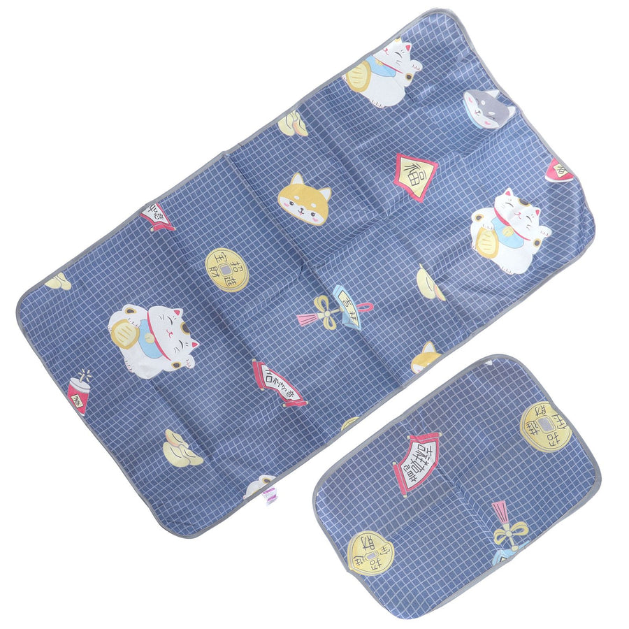 Summer Cool Mat Washable Folding Sleeping Cooling Mat Bedspread with Pillow Cover for Bedroom80x195cm