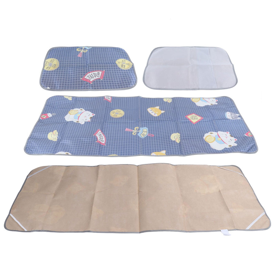 Summer Cool Mat Washable Folding Sleeping Cooling Mat Bedspread with Pillow Cover for Bedroom80x195cm