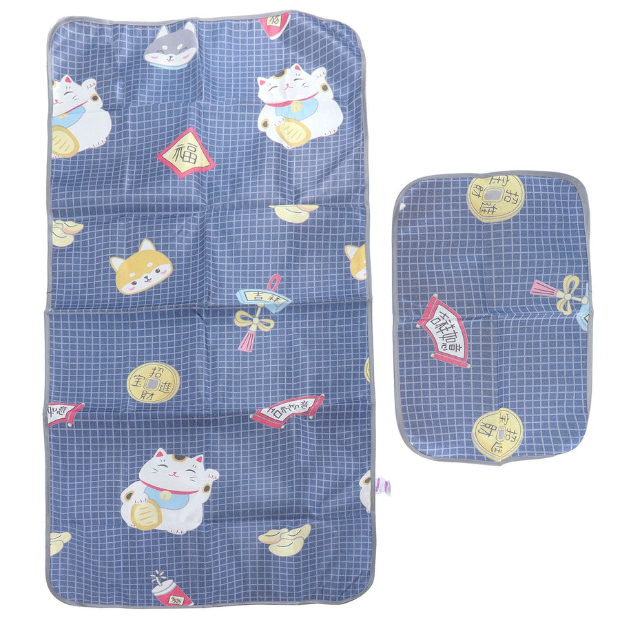 Summer Cool Mat Washable Folding Sleeping Cooling Mat Bedspread with Pillow Cover for Bedroom90x195cm