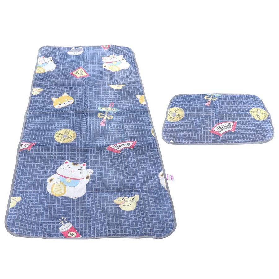 Summer Cool Mat Washable Folding Sleeping Cooling Mat Bedspread with Pillow Cover for Bedroom90x195cm