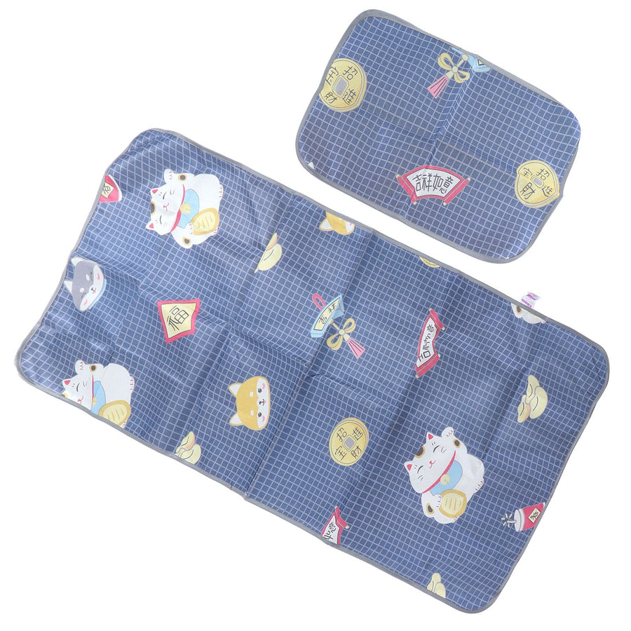 Summer Cool Mat Washable Folding Sleeping Cooling Mat Bedspread with Pillow Cover for Bedroom90x195cm