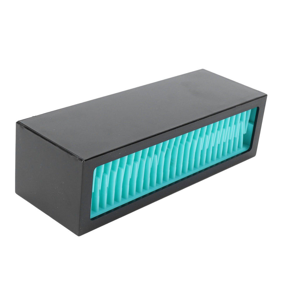 Silicone Cosmetic Storage Box Lipstick Makeup Storage Organizer Case Container for Cosmetics(Black Blue )