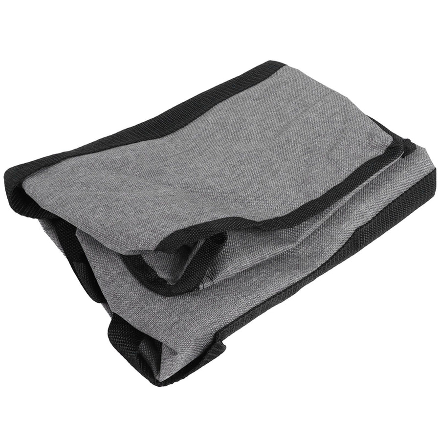 PVC Storage Bag Organizer Dustproof Zippered Tote Bag with Handles Home Travel UseGray