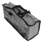 PVC Storage Bag Organizer Dustproof Zippered Tote Bag with Handles Home Travel UseGray