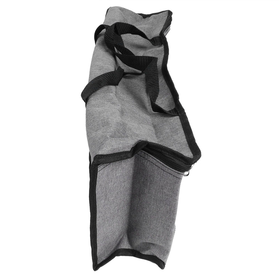 PVC Storage Bag Organizer Dustproof Zippered Tote Bag with Handles Home Travel UseGray