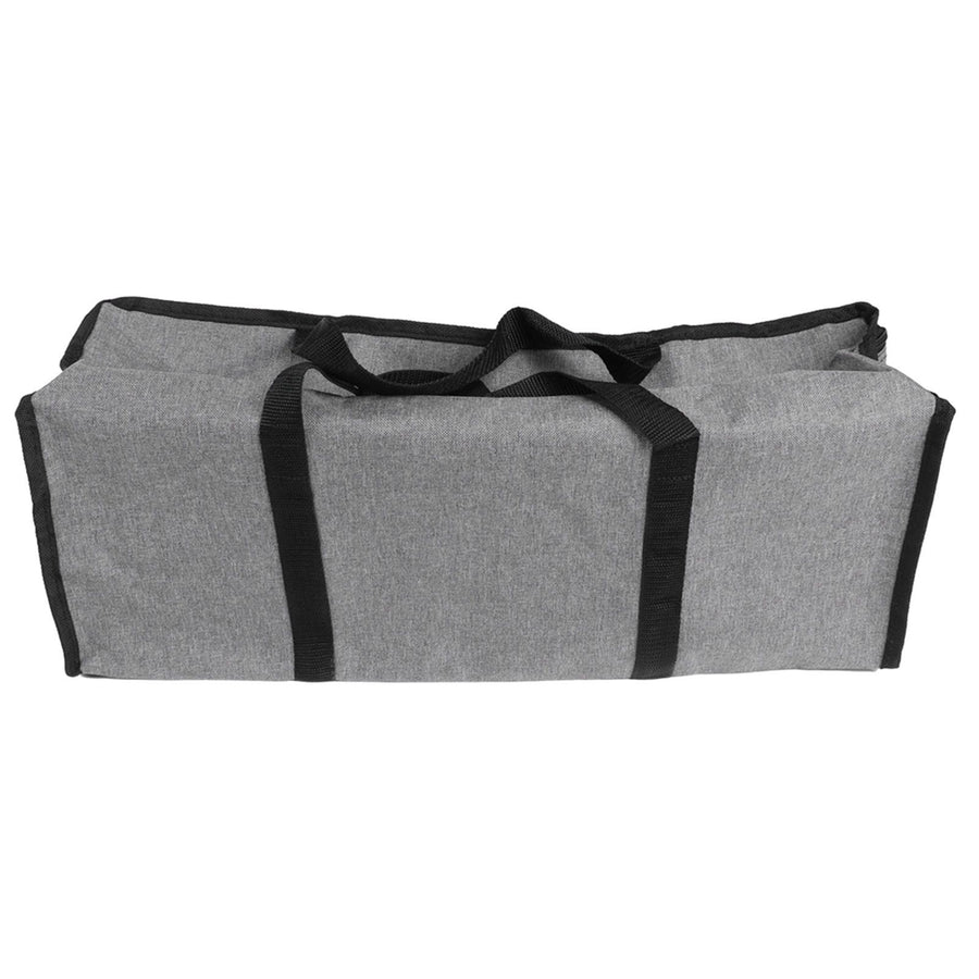 PVC Storage Bag Organizer Dustproof Zippered Tote Bag with Handles Home Travel UseGray