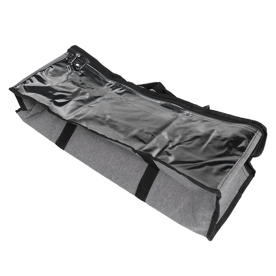 PVC Storage Bag Organizer Dustproof Zippered Tote Bag with Handles Home Travel UseGray